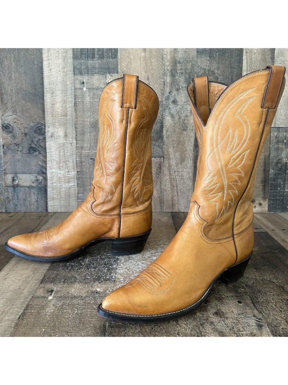 Justin 1631 Vintage Pointed Toe Western Cowboy Boots Mens 11 B